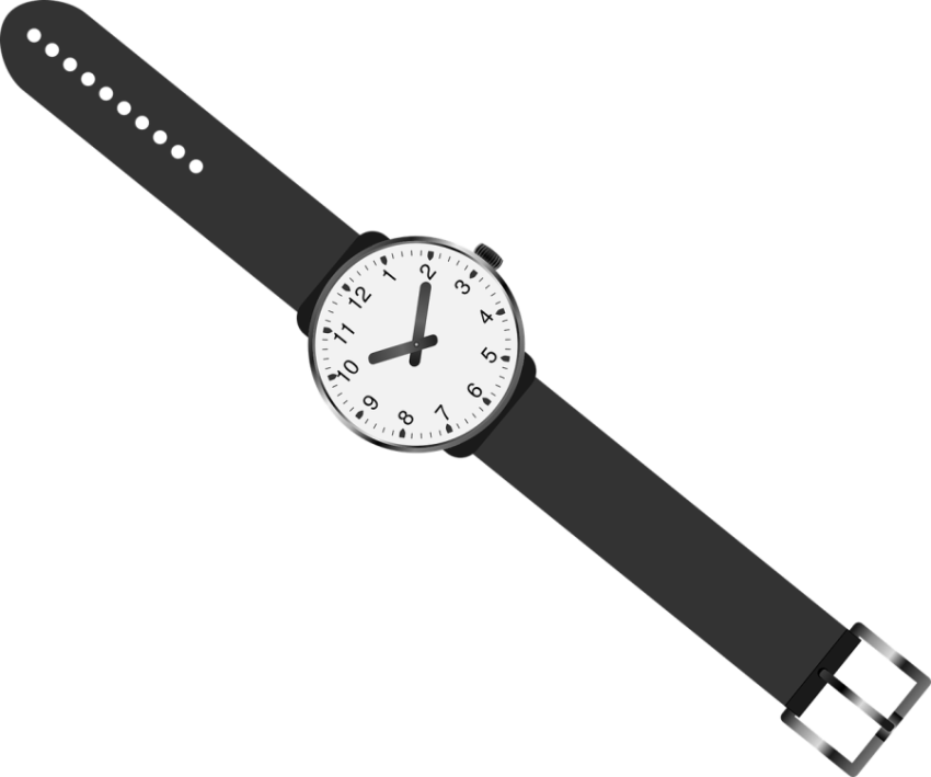 Black Flat Watch PNG Image Free Download