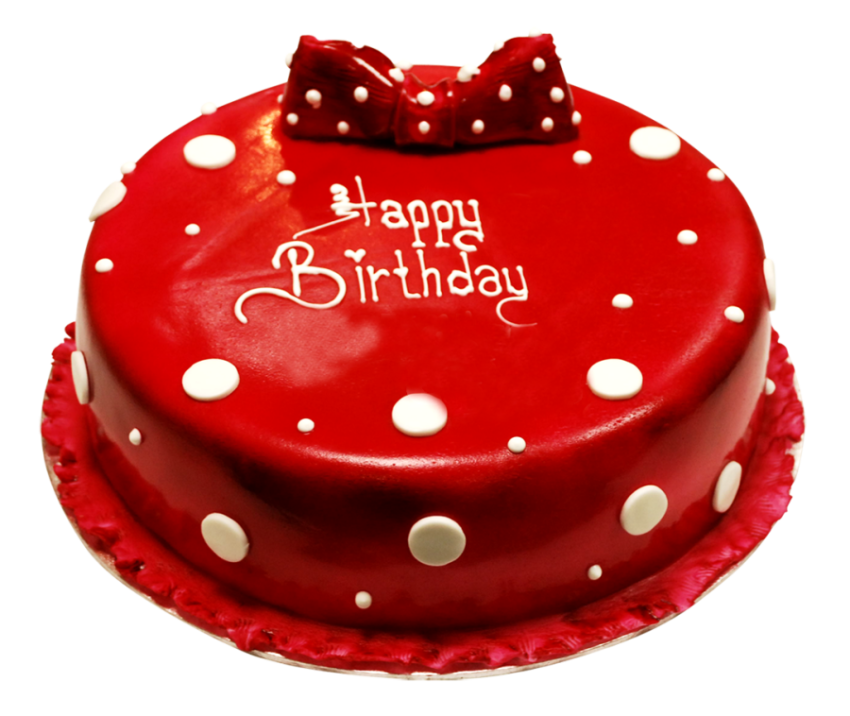 PNG Red Birthday Cake Free Download