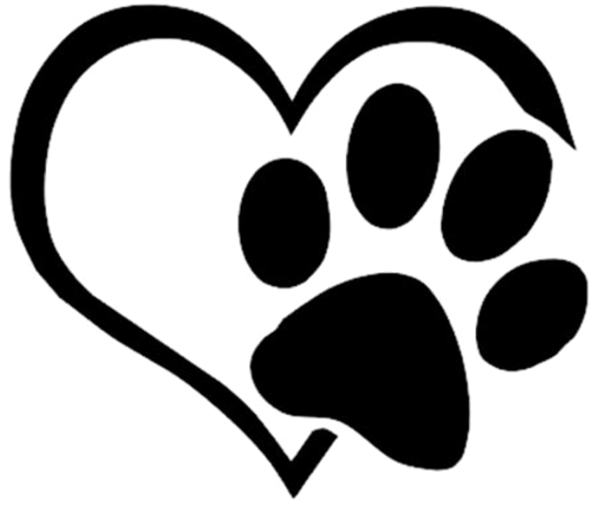 Paw Print PNG Heart Shape Free Transparent