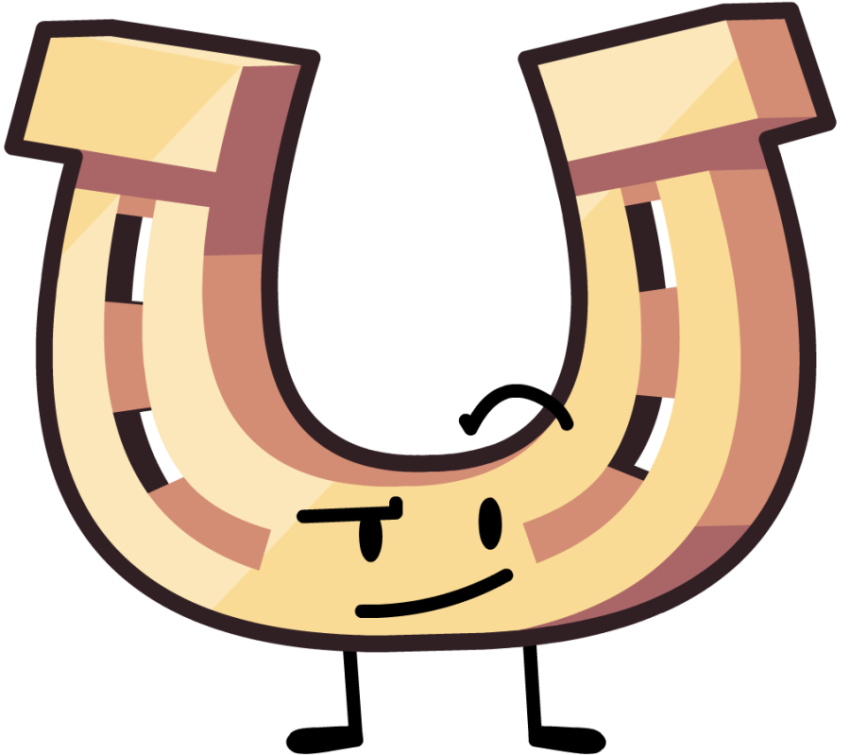 Cartoon Horseshoe PNG Charcater Free Download