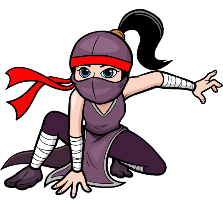 Ninja Girl Tansparent Background PNG Clipart Free Download