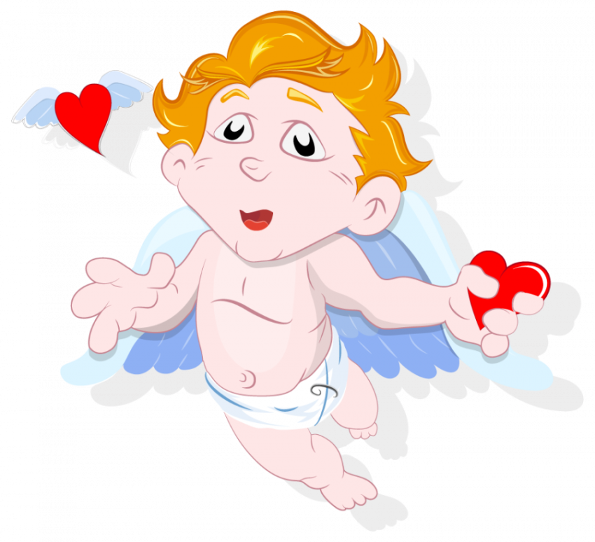 Cupids Angel Cartoon Vector Character For Valentine Day Stock Vector , Illustration of Emotion Images