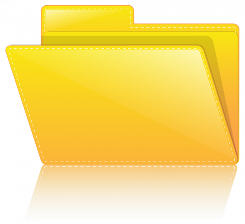 Yellow colour folder vector graphic design