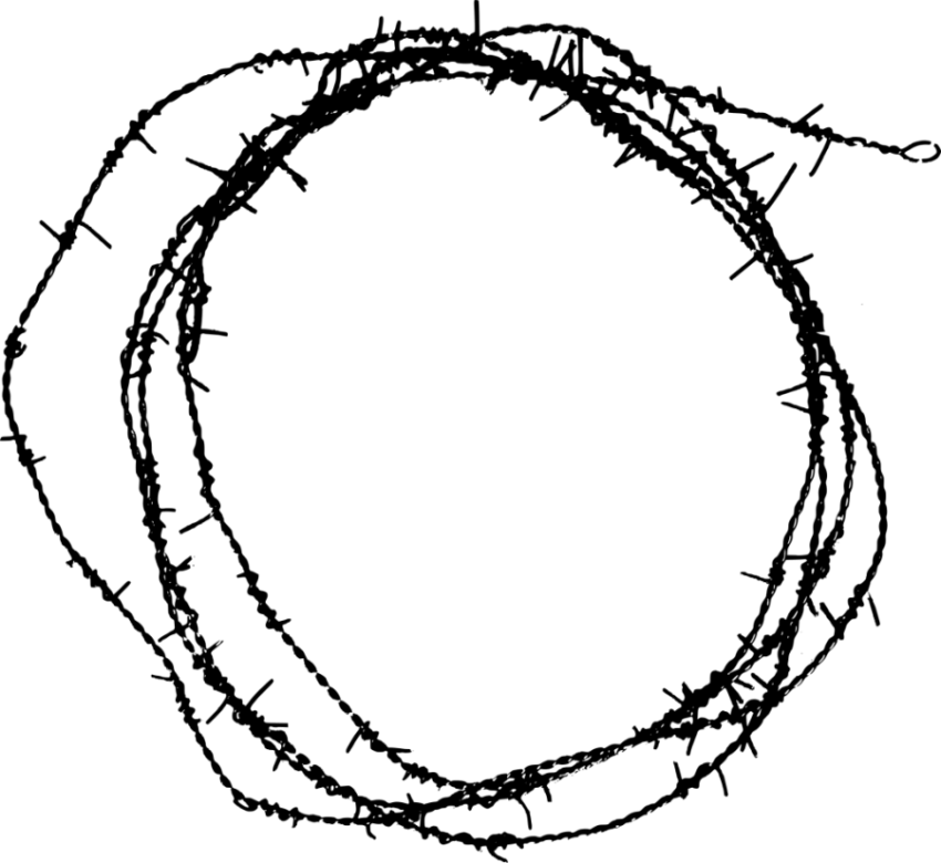 Circle on Barbwire PNG Free Download Image