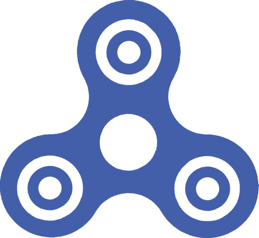 Blue Clipart Fidget Spinner PNG Logo PNG Free Download