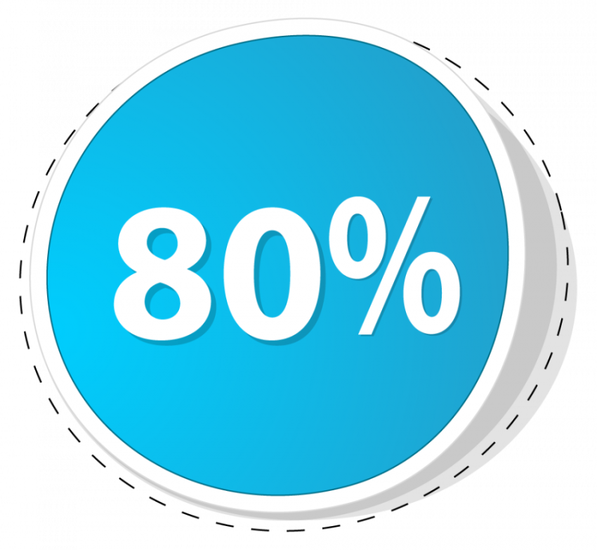 80% coupon vactor graphic design