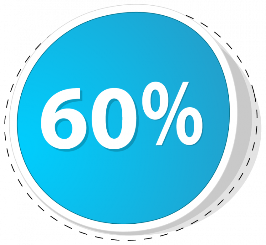 60% coupon vactor graphic design
