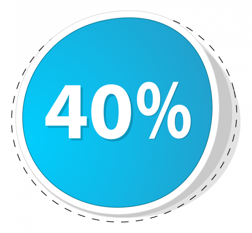40% coupon vactor graphic design