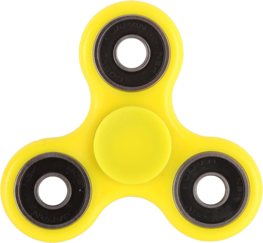 HD Illustration Yellow , Black And White Fidget Spinner PNG Image Free Download