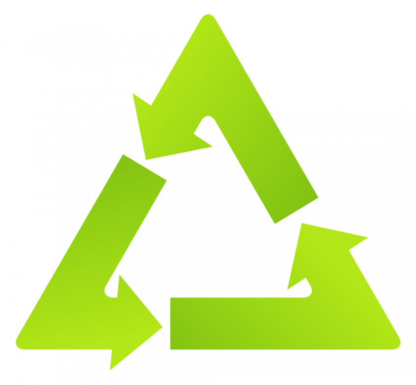 Ecological icon triangle arrow shape vector graphic design