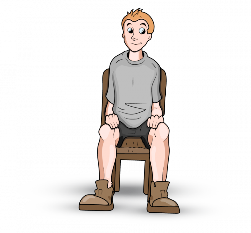 Vector Free kids sit in Chair , Some thinking naughty boy image , Transparent freeDownload