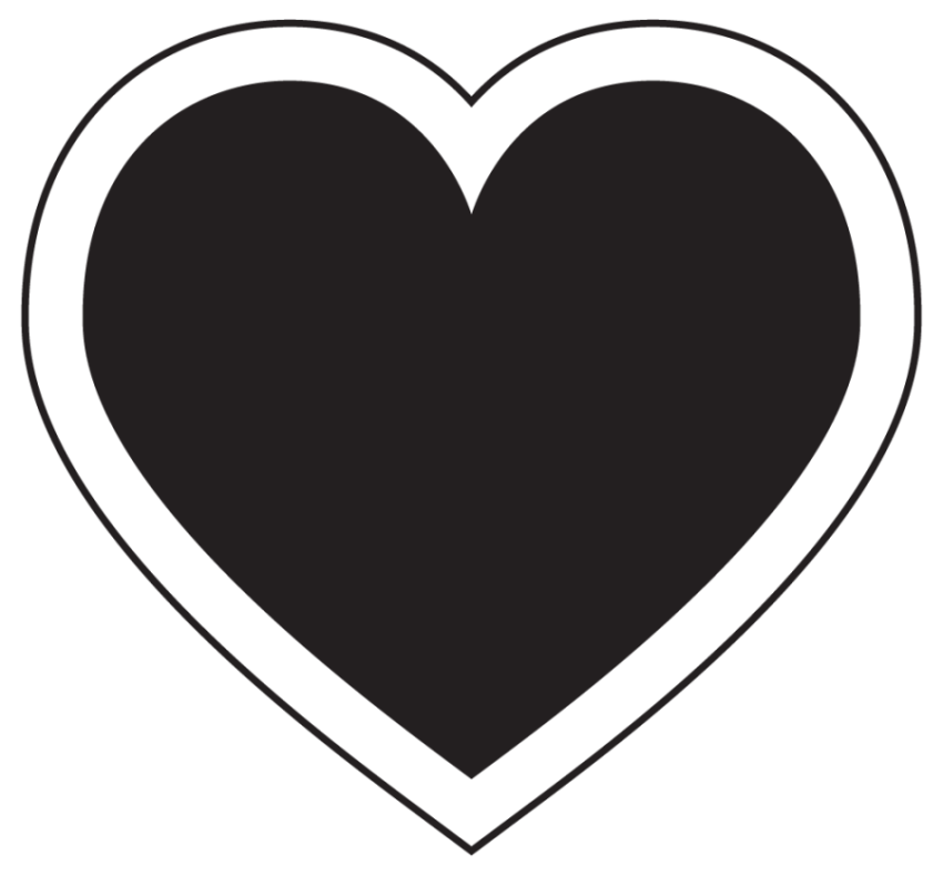 Black AND White Heart Stock Vector & Illustration Heart Icon Graphic Design With PNG Transparent