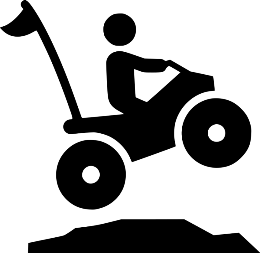 Silhouette ATV PNG High Jumping Logo Free Download