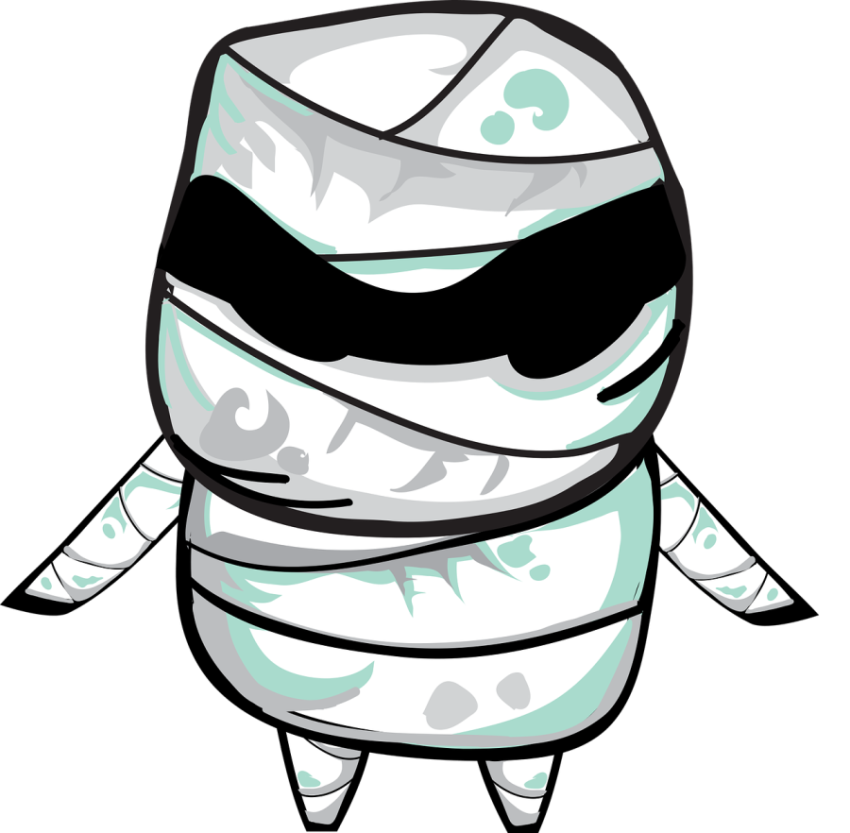 Mini Mummy PNG Cartoon Character Free Download