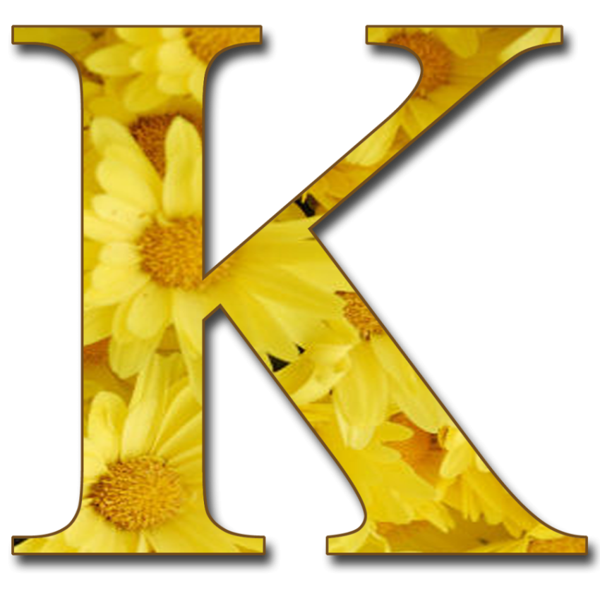 Large K Letter PNG image with Transparent background