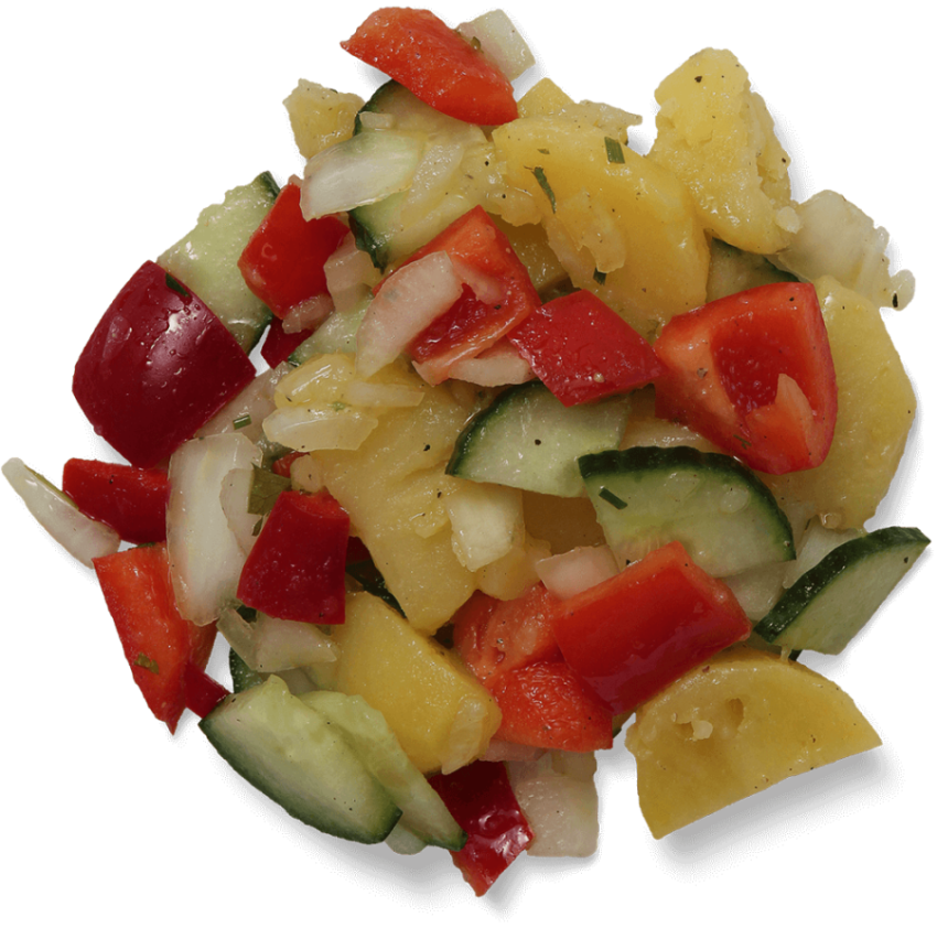 Cooked Potatoe Salad,Mixed Salad,Potato,Tomatoes,Cucumber And Onion Chopped Salad,HD Potato Salad Photo Free Download PNG Image,Transparent Background