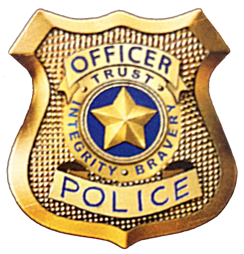 Detective Police Badge On Golden PNG Image