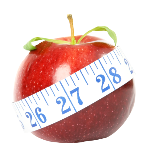 Measure Tape On Red Apple PNG Fitnes Image