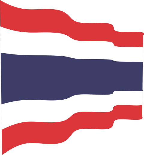 Isolated Thailand Flag PNG Ribbon Free Download