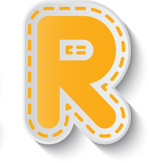 R Letter PNG Art Work Sticker Free Download