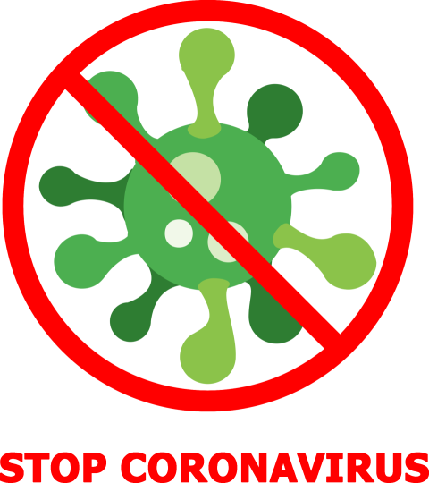 Stop Sign Wording Coronavirus PNG Stock vector Free Download
