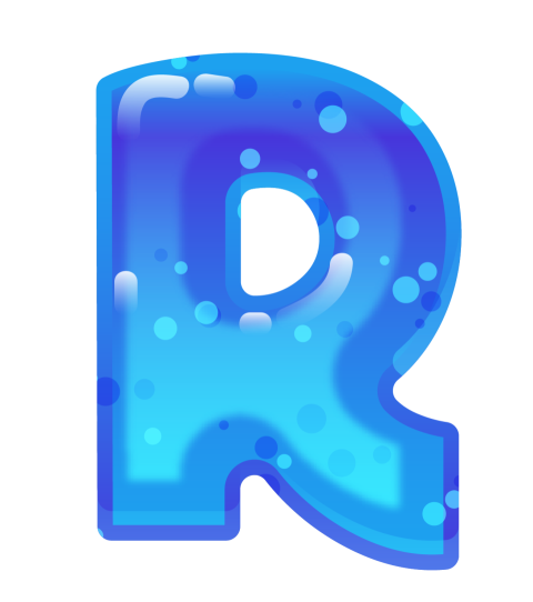 Blue R Letter Ballon PNG Free Download