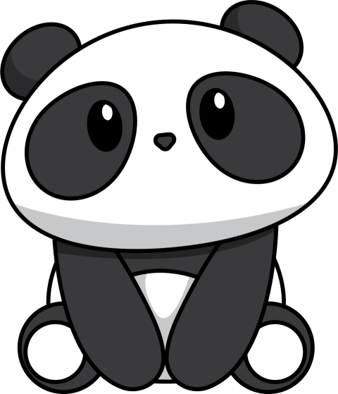 Cartoon baby panda PNG Free Download