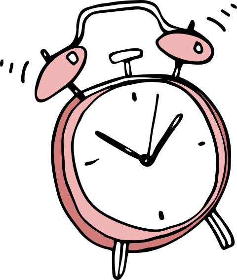 Hand Draw Alarm Clock PNG Image Drawing