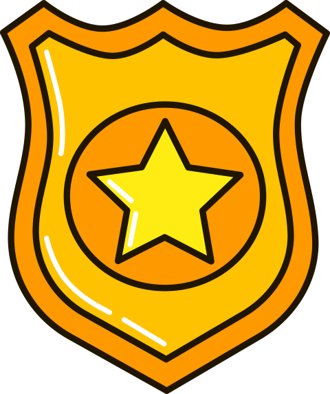 Clipart Police Badge PNG Drawing Image