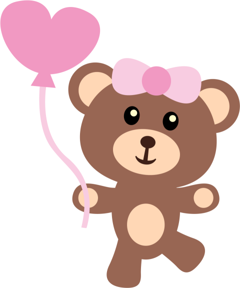 Baby Shower Teddy Bear PNG Cartoon Free Download