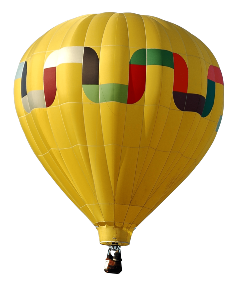 Yellow Air Balloon PNG on clipart Free Download