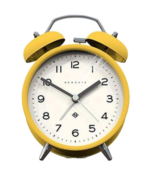 Yellow Alarm Clock PNG Picture Free Download