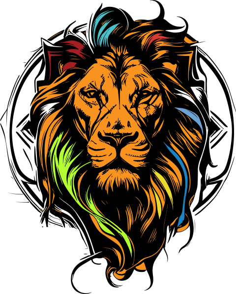 Lion art vector PNG Free Download