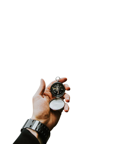 Compass on Hand PNG Transparent Free Background
