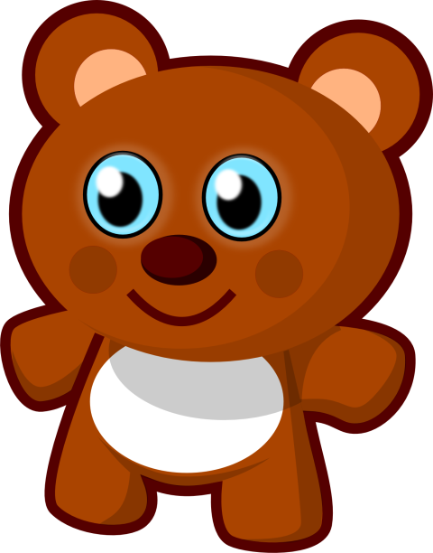 Baby Bear Cartoon Teddy Bear PNG Vector Clipart Free Transparent