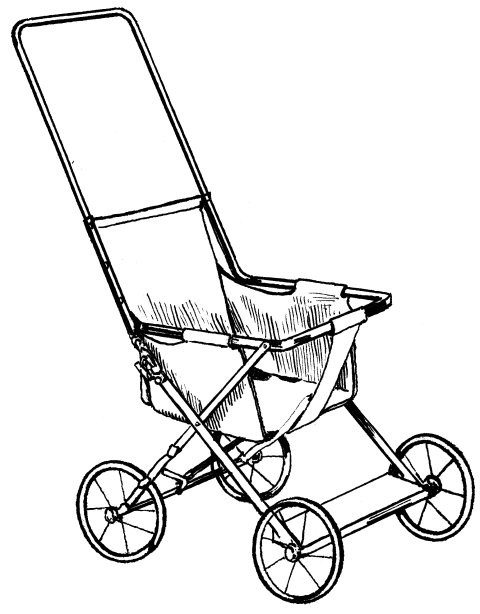 Stroller PNG Sketch Free Download