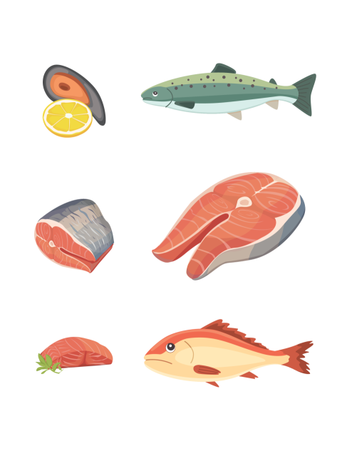 Fish seafood elements PNG Free Download
