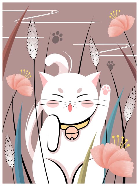 Natural imprint illustration cat PNG Free Download