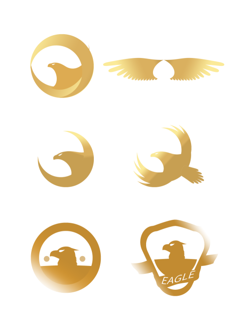 Golden eagle material ai vector PNG free Download