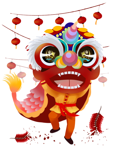 2019 new spring lion dance PNG Free Download