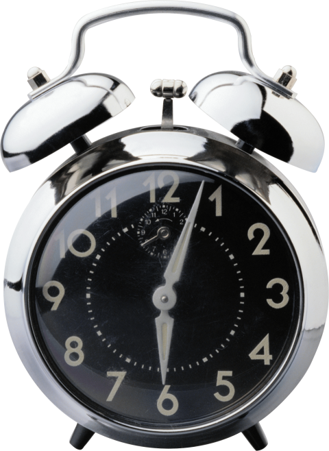 Roylaty Free Alarm Clock PNG Silver Clock Image