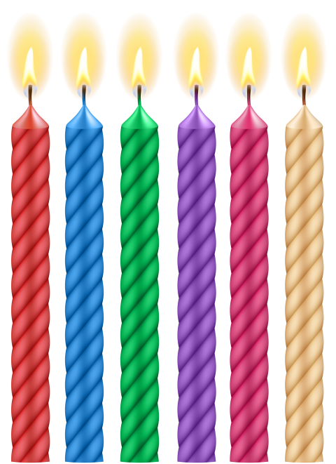 Colorful Candle PNG Image Transparent