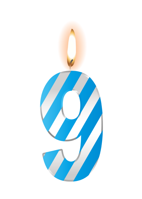 Birthday Radical Number PNG Free Vector Royal Candle Image