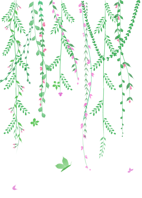 Fishing flower vine decoration illustration PNG Download