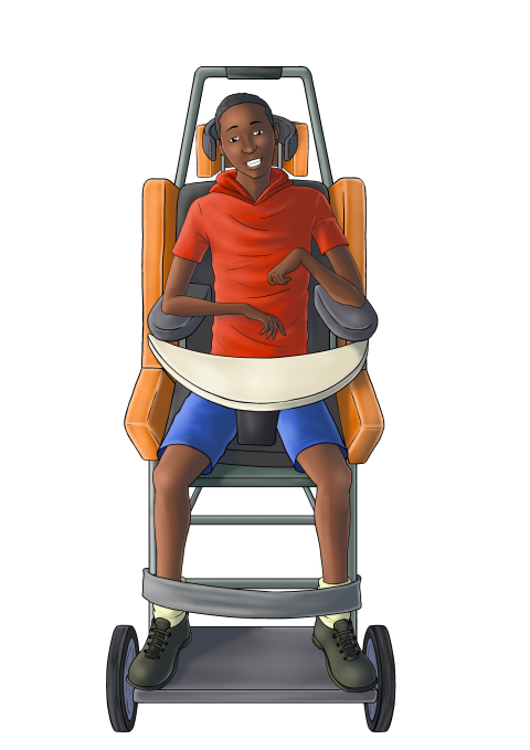 Cartoon Patient Wheelchair PNG Sticker Free Download