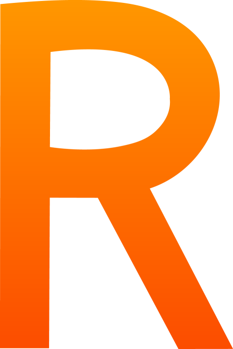 Orange R Letter PNG Image Free Download