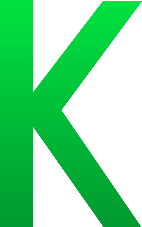 Green K Letter PNG Image Free Photo