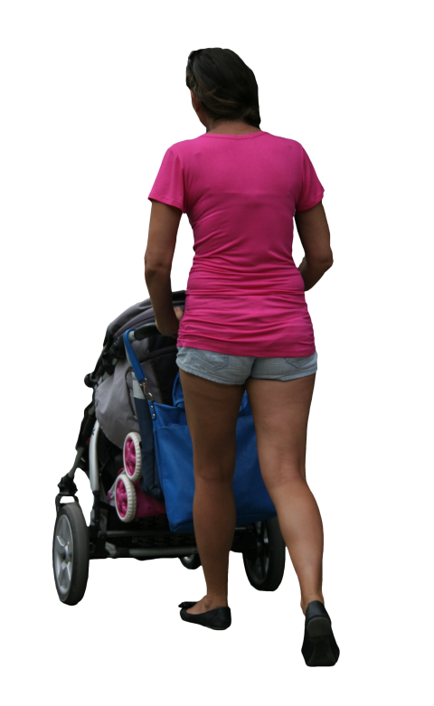 Walk with baby Stroller PNG Image