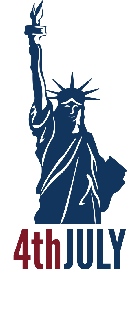 4th july USA Lady Statue of Liberty PNG front page Design download
