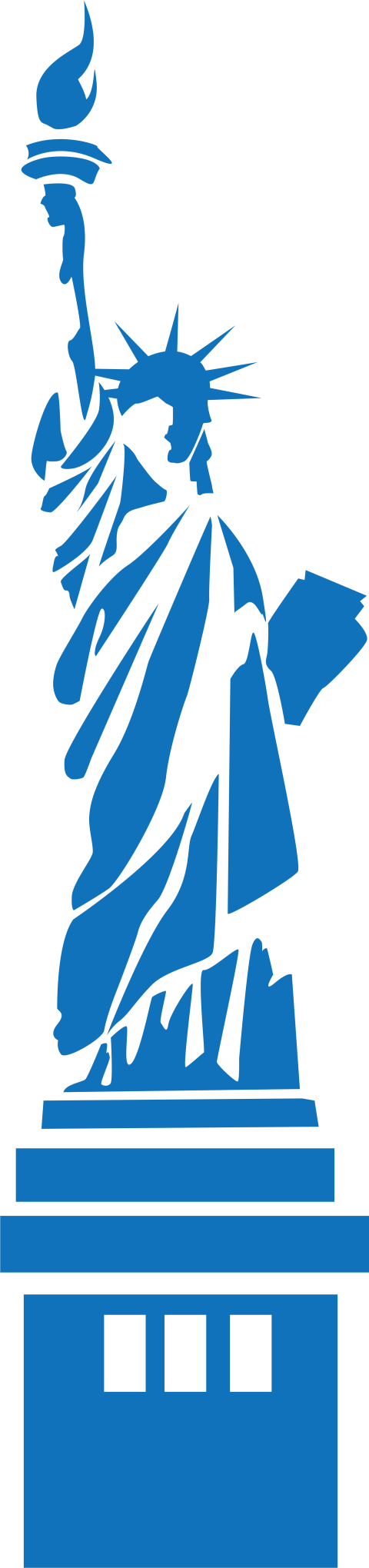 Cartoon Sticker the Statue of Liberty in New York City PNG Icon Download